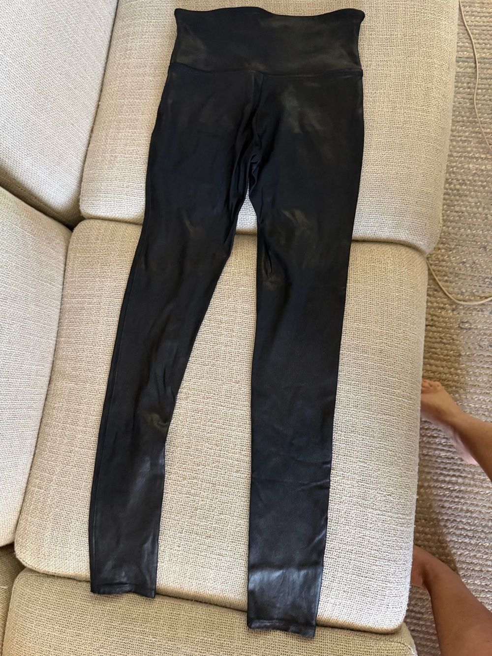 SPANX Black Shaping Leggings with Branded Red Tag